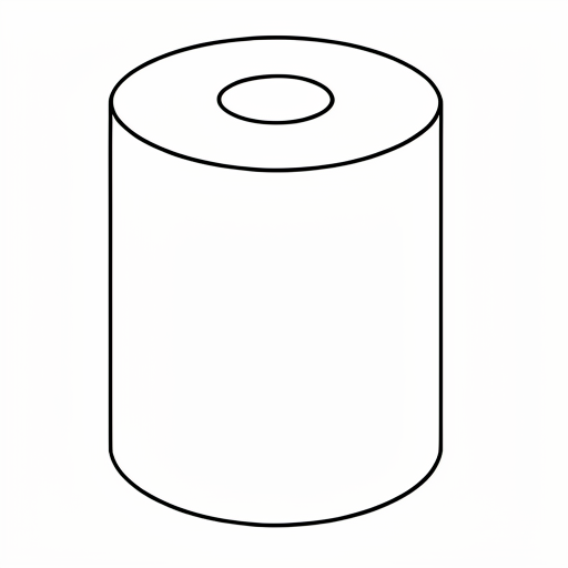 Printable outline of Toilet Paper Roll