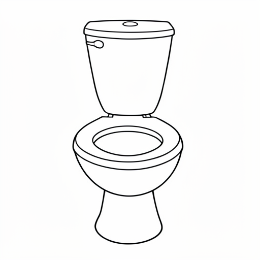Printable outline of Toilet