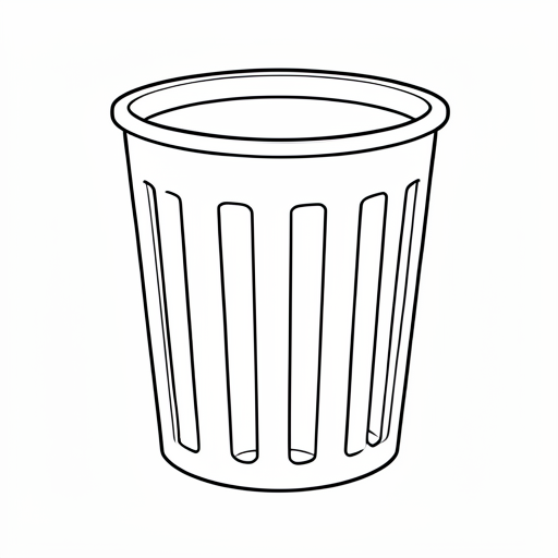 Printable outline of Trash Can