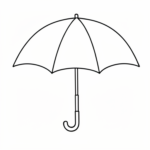 Printable outline of Umbrella