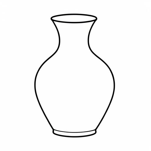 Printable outline of Vase