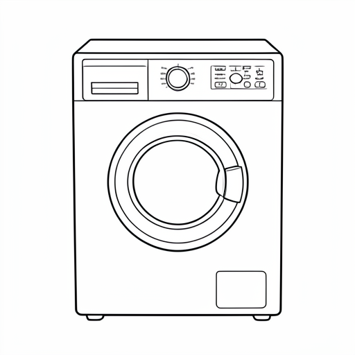 Printable outline of Washing Machine