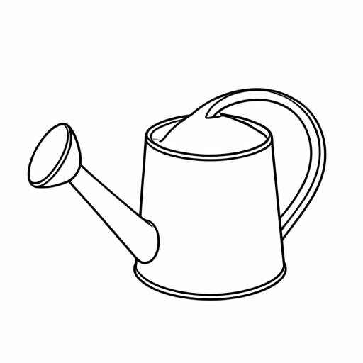 Printable outline of Watering Can