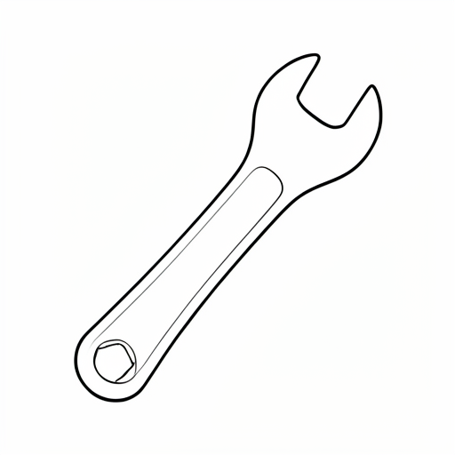 Printable outline of Wrench