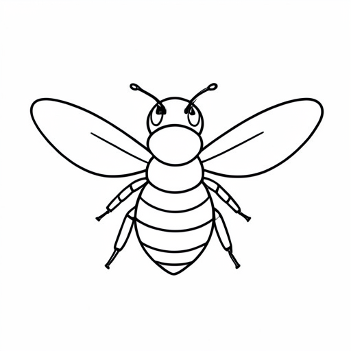 Printable outline of Bee