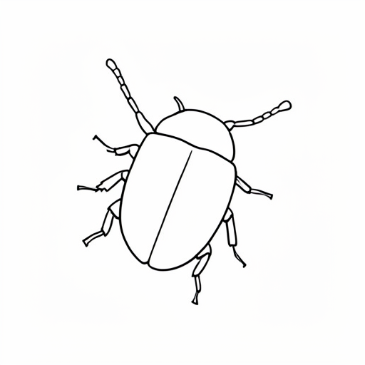 Printable outline of Beetle