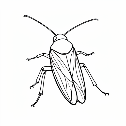 Printable outline of Cicada