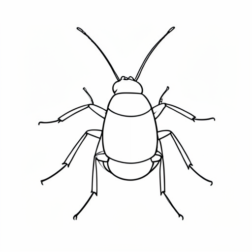 Printable outline of Cockroach