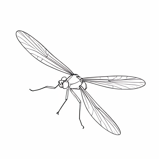 Printable outline of Damselfly