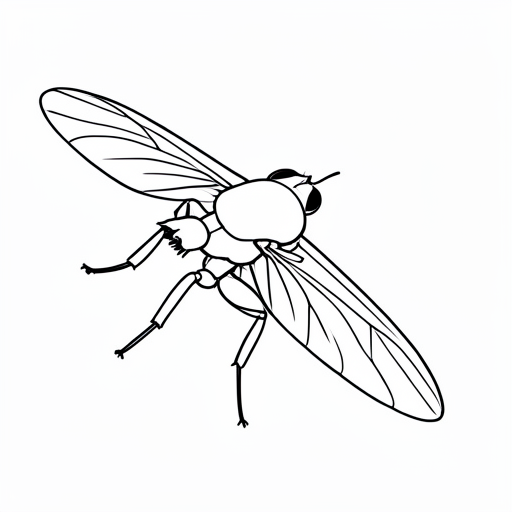 Printable outline of Fly