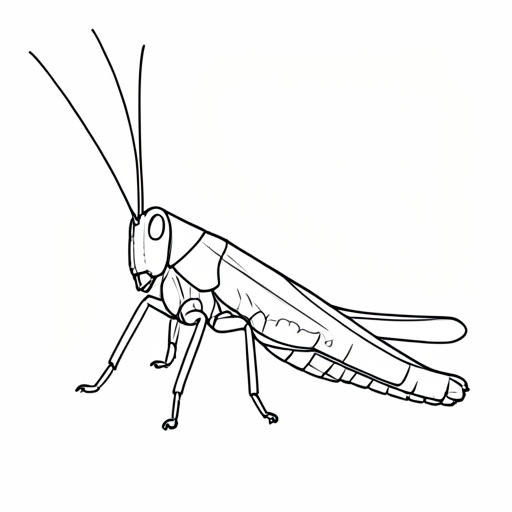 Printable outline of Grasshopper