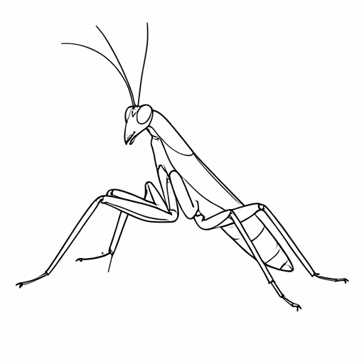 Printable outline of Mantis