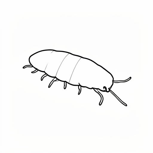 Printable outline of Millipede