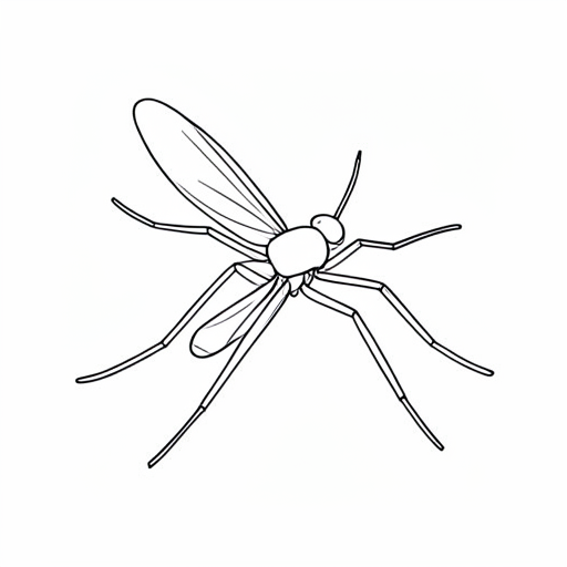 Printable outline of Mosquito