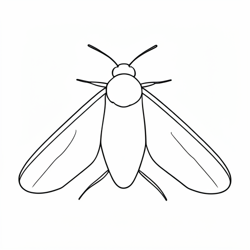 Printable outline of Moth