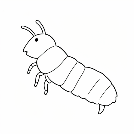 Printable outline of Silkworm