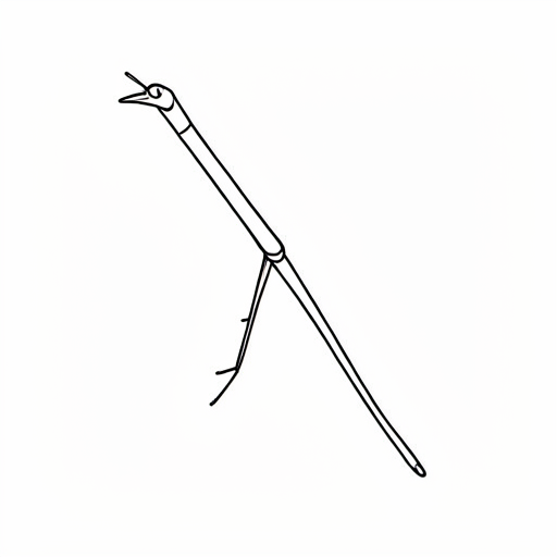 Printable outline of Walking Stick Insect