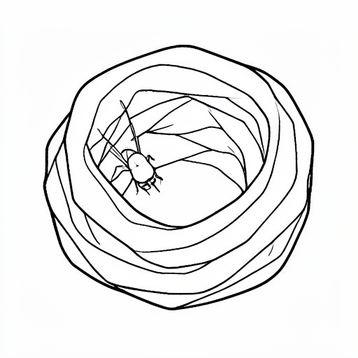 Wasp Nest colouring page outline