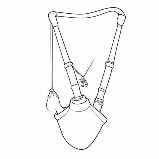 Printable outline of Bagpipes