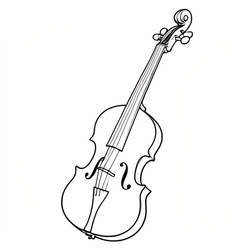 Printable outline of Cello