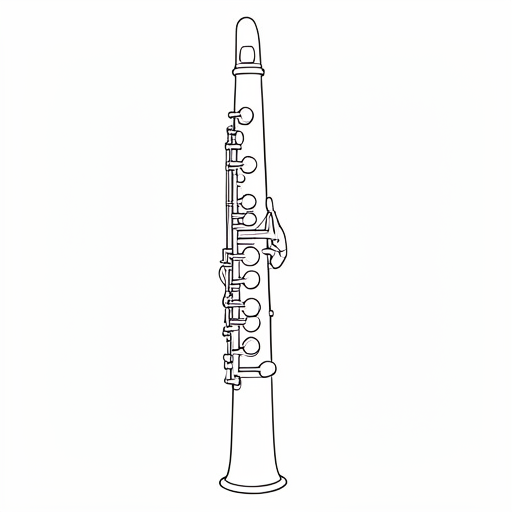 Printable outline of Clarinet