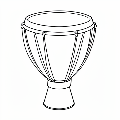 Printable outline of Conga Drum