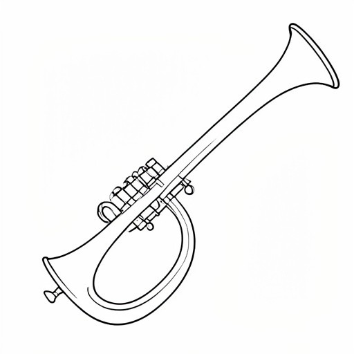 Printable outline of Cornet