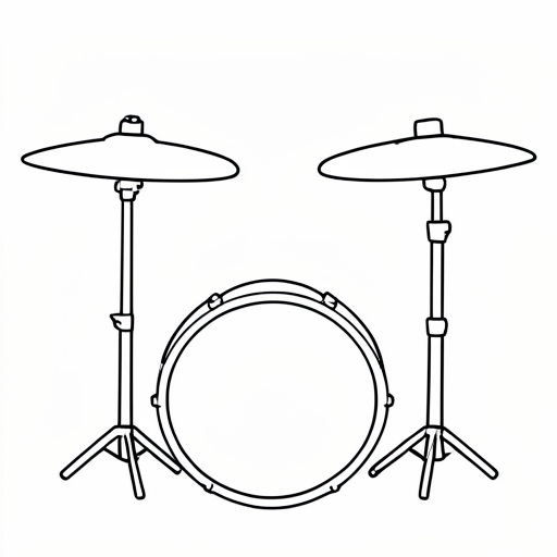 Printable outline of Cymbals