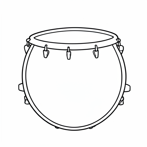 Printable outline of Drum