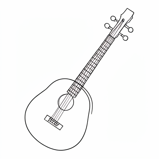 Printable outline of Erhu