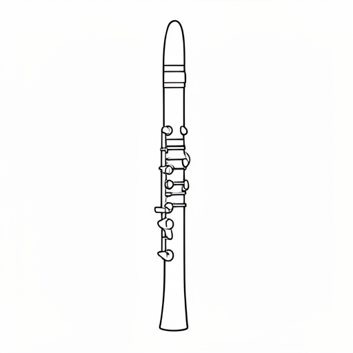 Printable outline of Flute