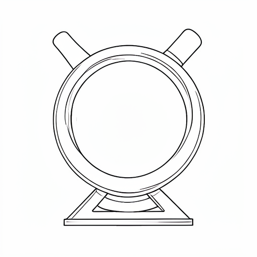 Printable outline of Gong