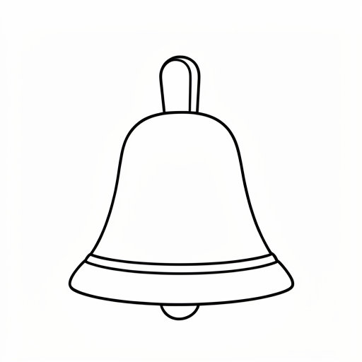 Printable outline of Handbell