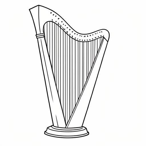 Printable outline of Harp
