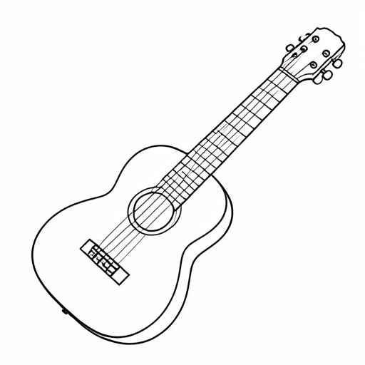 Printable outline of Mandolin
