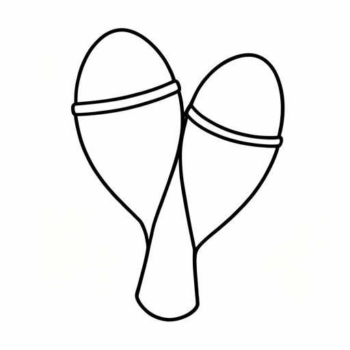 Printable outline of Maracas