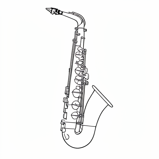 Printable outline of Saxophone