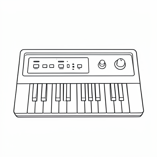 Printable outline of Synthesizer