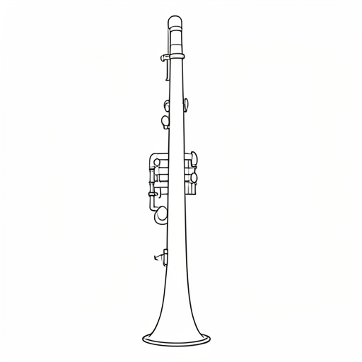 Printable outline of Trombone