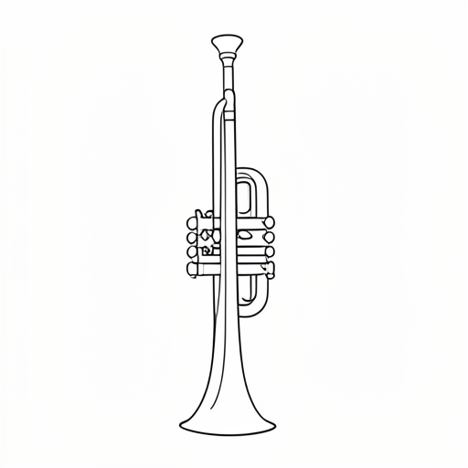 Printable outline of Trumpet