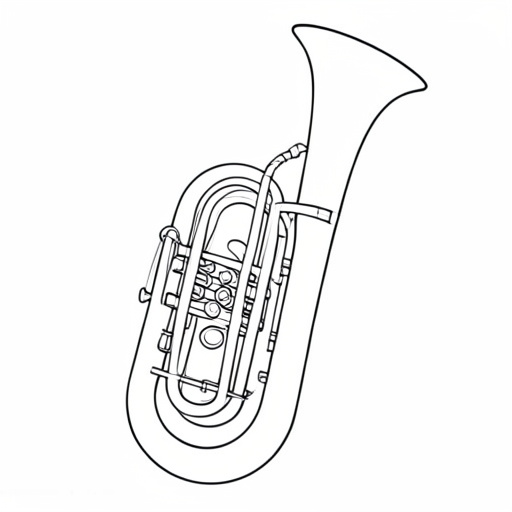 Printable outline of Tuba