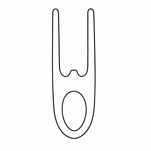 Printable outline of Tuning Fork
