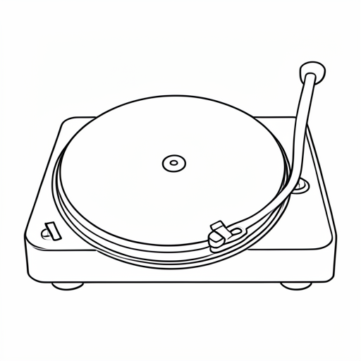 Printable outline of Turntable
