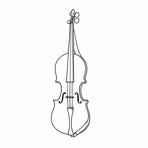 Printable outline of Violin Bow