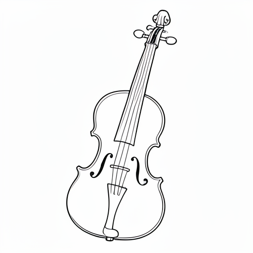Printable outline of Violin