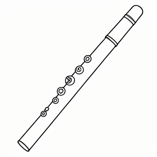 Printable outline of Whistle Flute