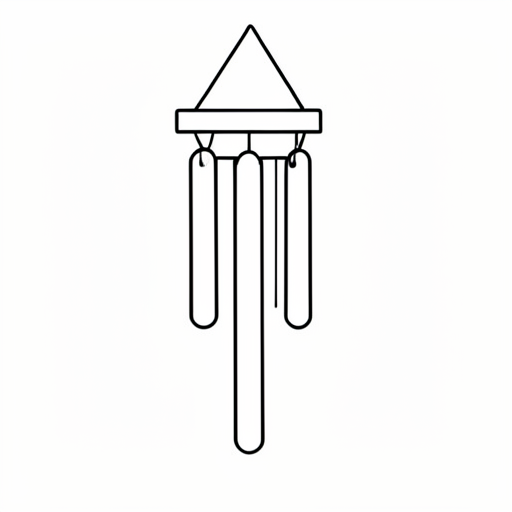 Printable outline of Wind Chime