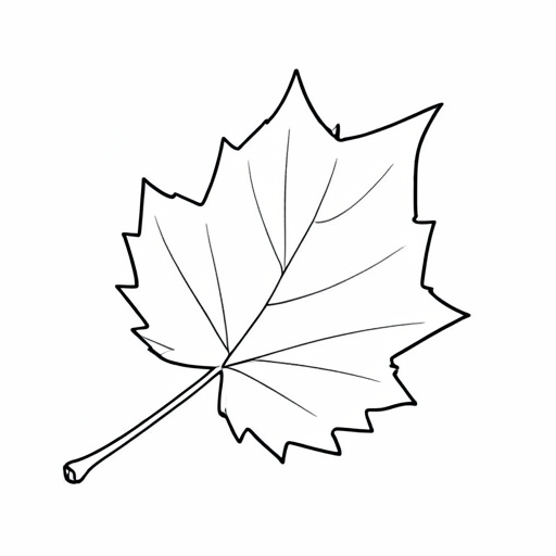 Printable outline of Autumn Leaf