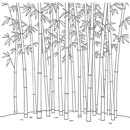 Printable outline of Bamboo Forest