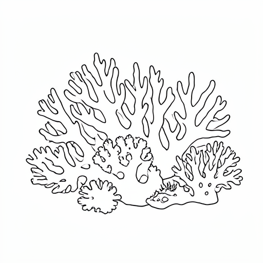Printable outline of Coral Reef